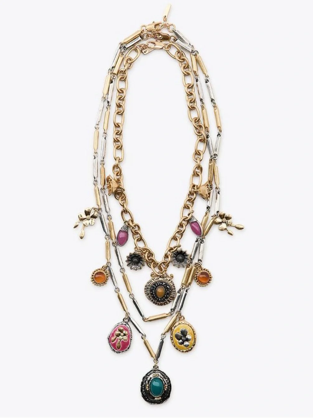 Zara Set of 3 Combined Charm Necklaces